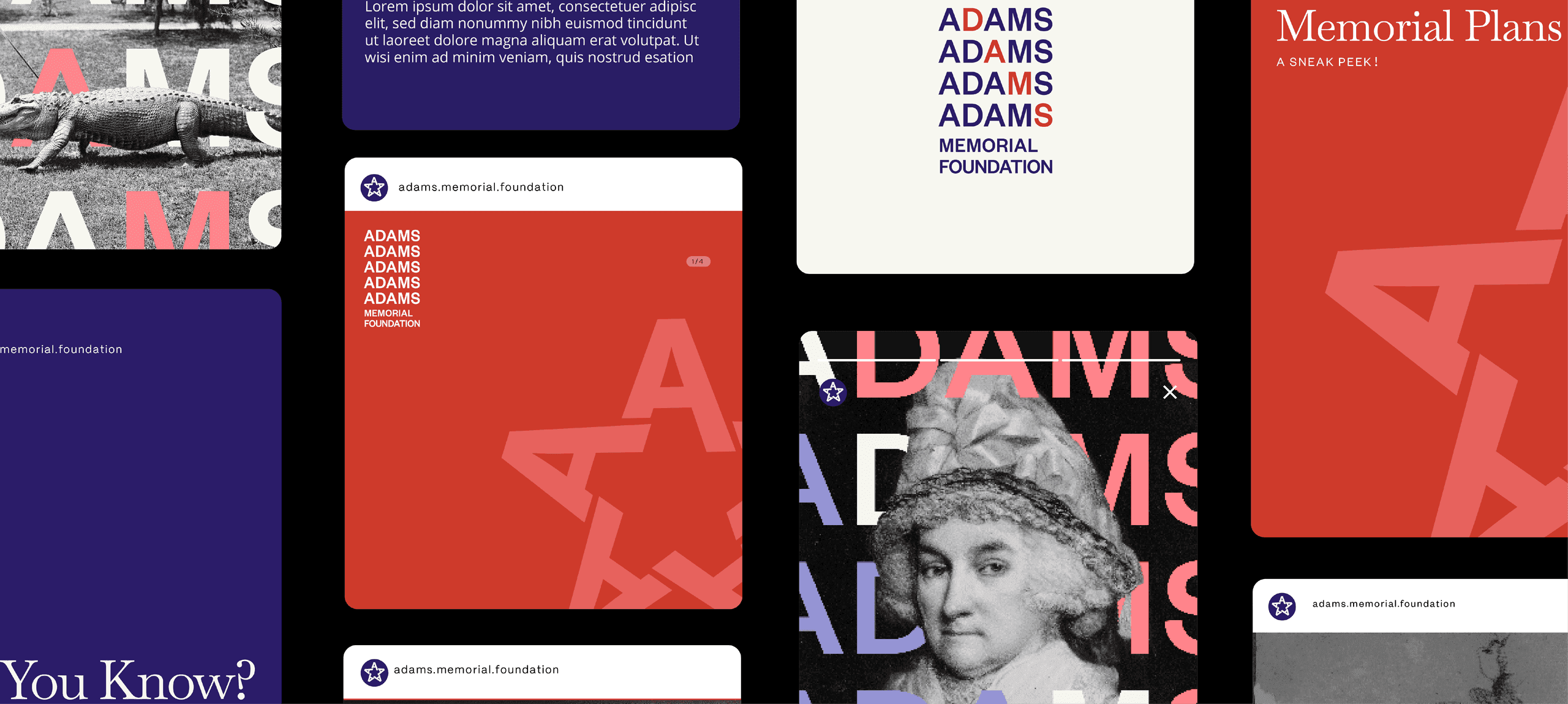 Adams memorial foundation social media graphics