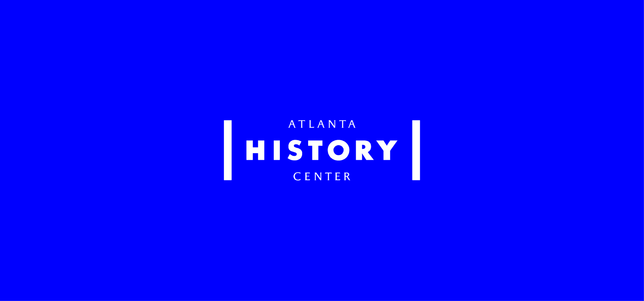 A bold blue Atlanta History Center logo